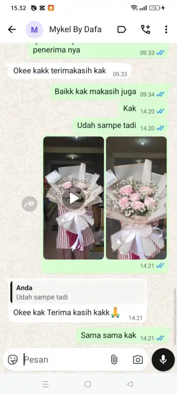 Testimonial Papan buket bunga KEPULAUAN ARU