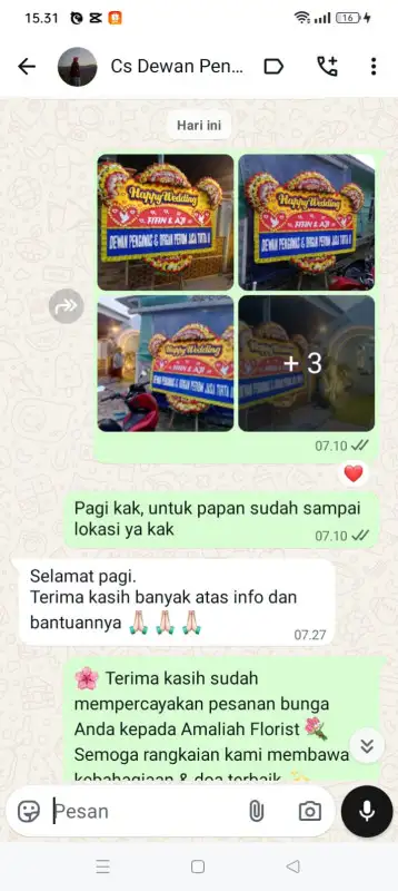 Testimonial papan bunga KEPULAUAN ARU